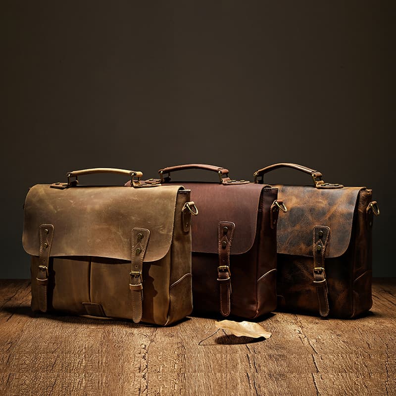 Ledernes tragbares Herren-Businesscase