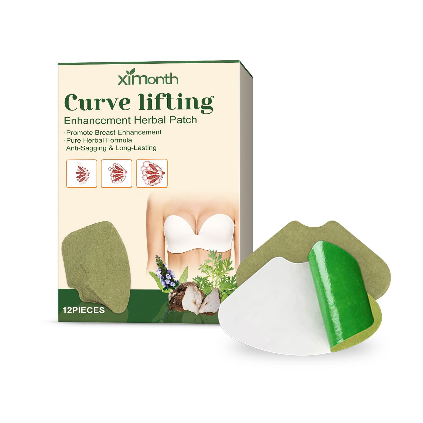 Ximonth Herbal Lift & Firming Chest Patch - Anti-Sagging Herbal Treatment Patch